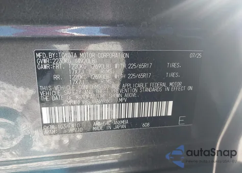 2025 Toyota Rav4 Hybrid Xle из США, поврежденный, VIN JTMRWRFV8SJ076916